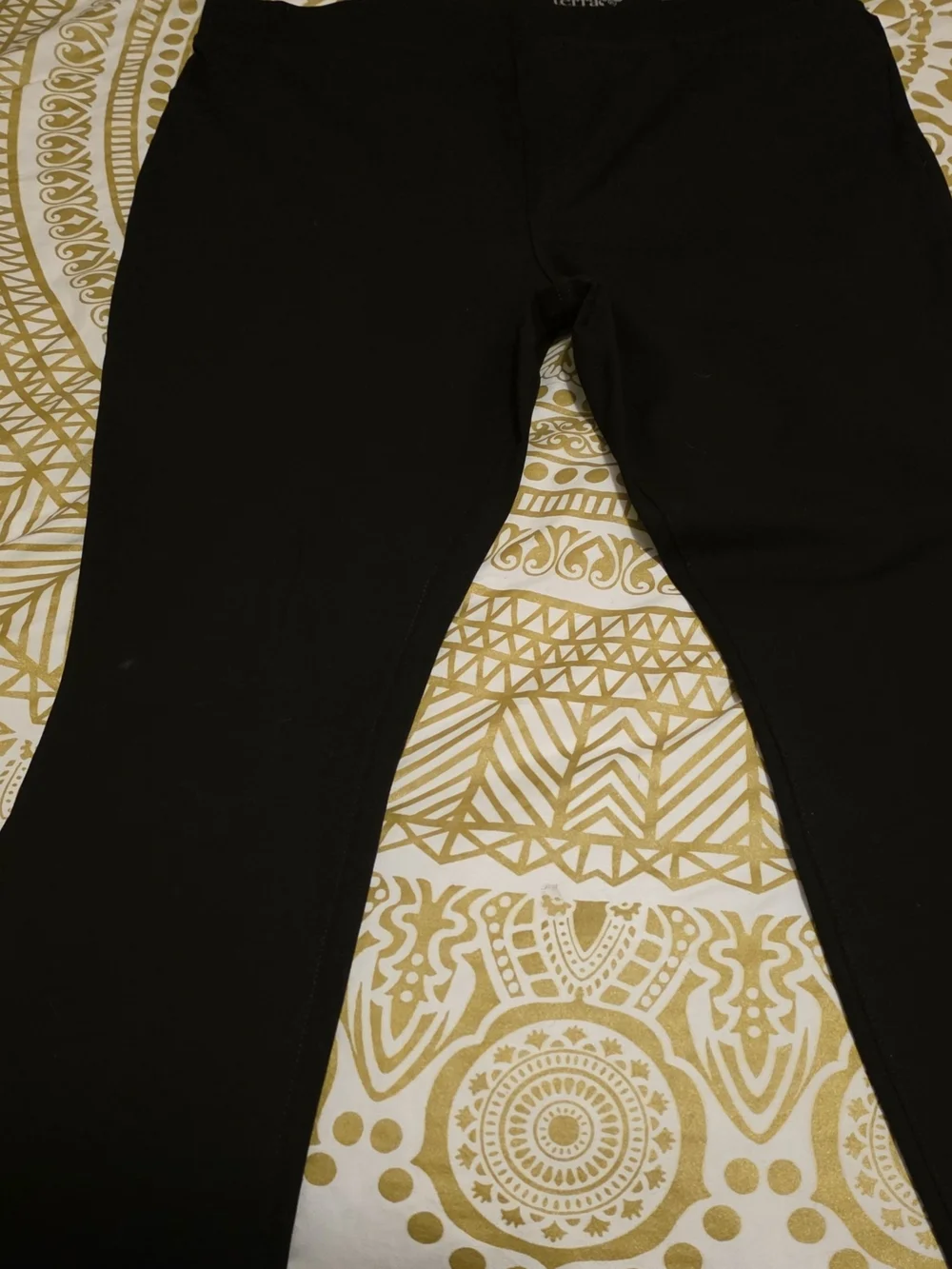 terra & sky Black Womans Leggings -